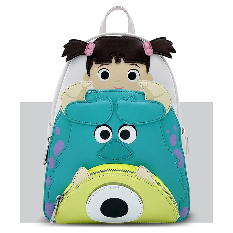 

Disney Monsters University James P. Sullivan Backpack Cosplay Womens Pu Leather Double Strap Shoulder Bag Purse Schoolbag Gift