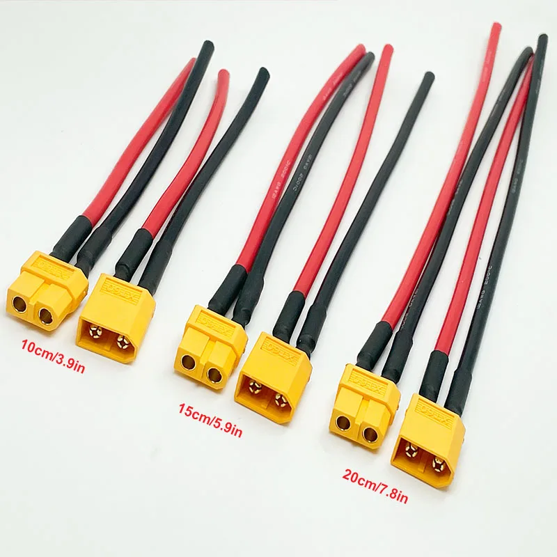 Ensemble de câbles XT60 mâle femelle de différentes longueurs 10, 15 et 20cm pour drone RC
