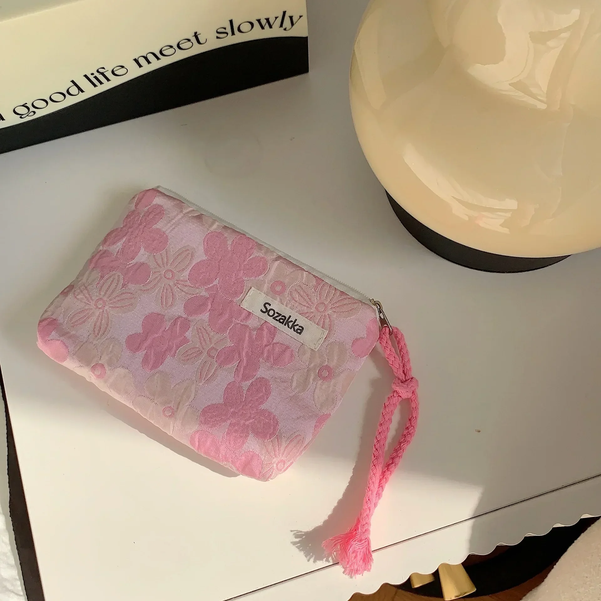 Compact Floral Women's Wallet and Mini Clutch with Coin and Card Pockets