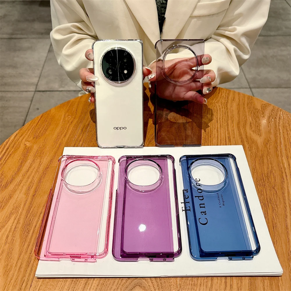 جراب هاتف ملون شفاف لـ OPPO Fالعثور على N5 PC جراب...