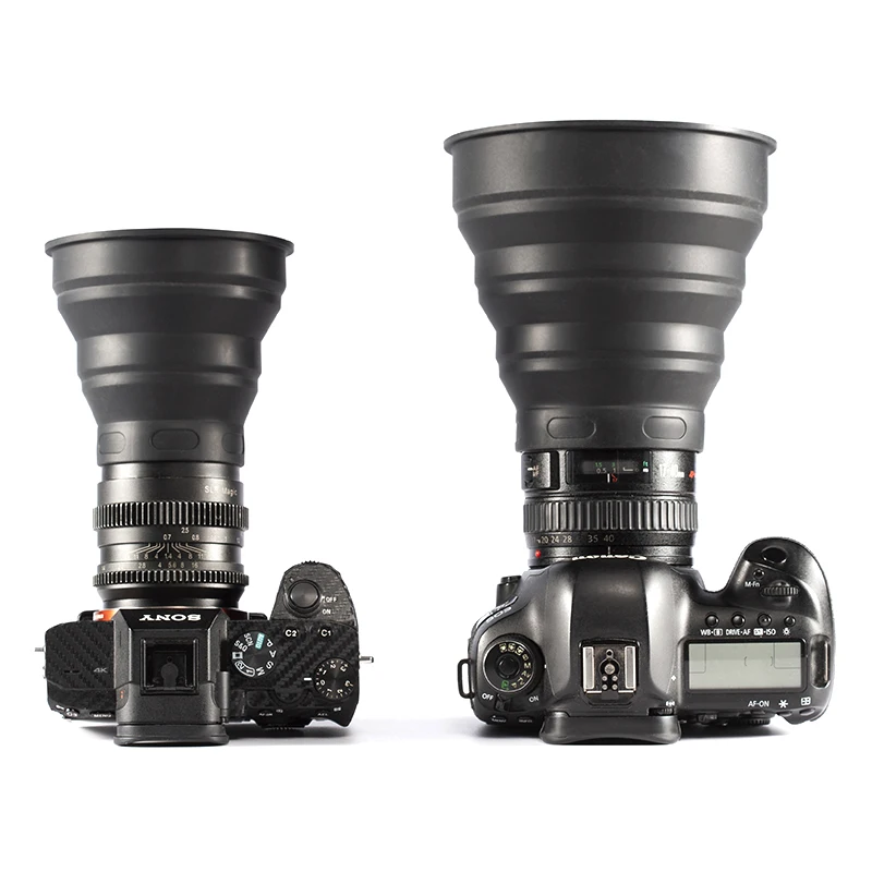 Generic Universele Siliconen Anti-reflecterende Camera Zonnekap voor 70