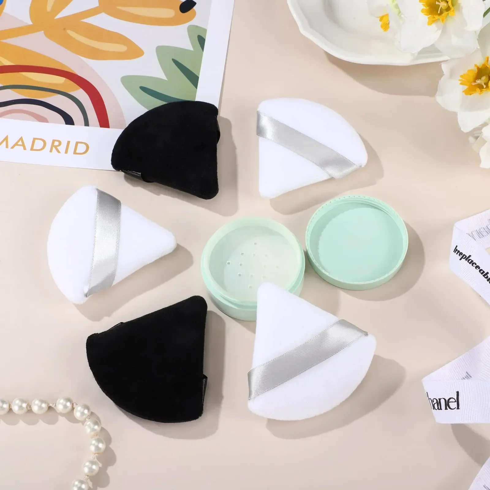 10/20 قطعة مثلث المخملية مسحوق نفخة البيتزا الدقيق...