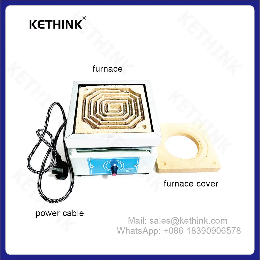 범용 전기 스토브 KETHINK KT-LF 시리즈 미니 실험실 열처리 용광로, 용광로 커버 포함, 1KW, 2KW