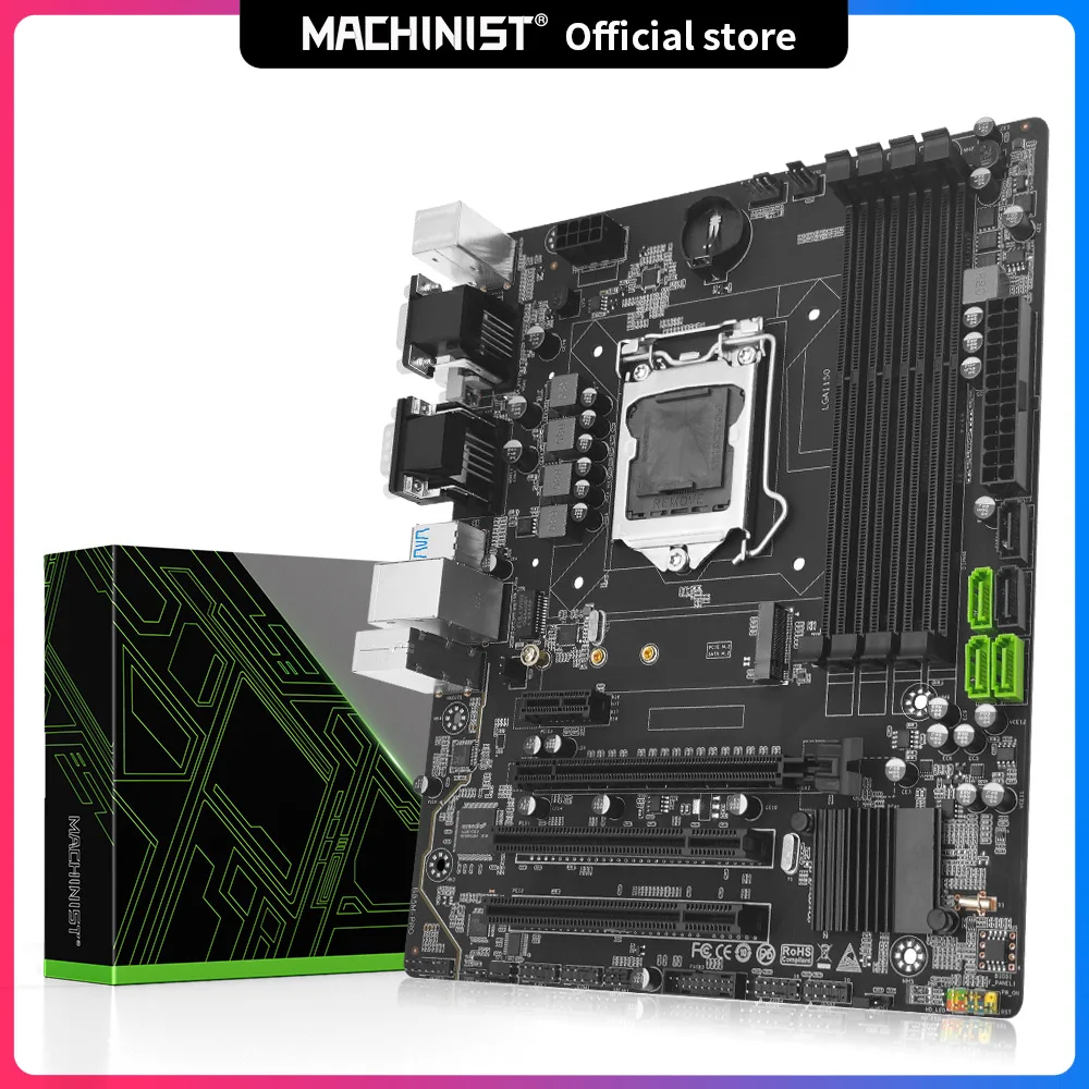 Motherboard para Intel Lga 1150 Cpu i3 i5 i7 Cpu Tecnologia de Suporte Ddr3 Dual Channel Memory Slot Machinist-b85