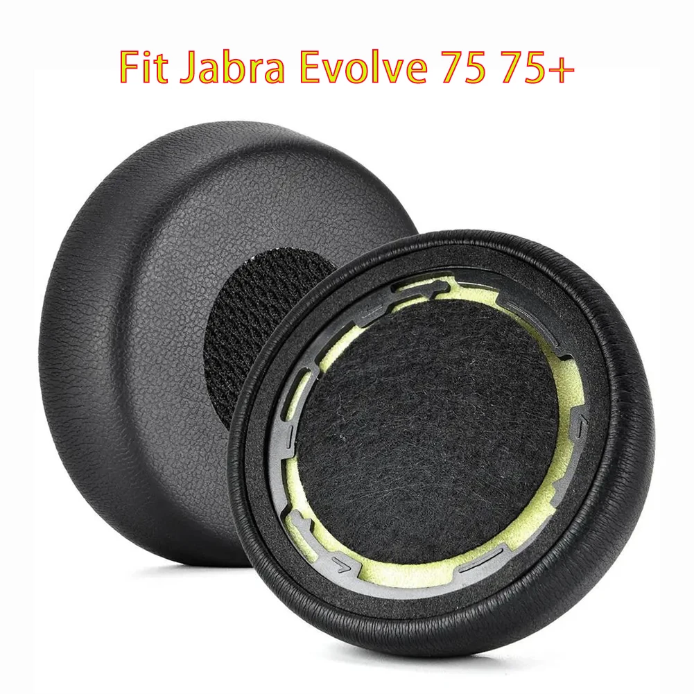 Cuscinetti Auricolari In Morbida Pelle Proteica Per Jabra Evolve 75 75 + Evolve75 Cuscinetti Auricolari In Memory Foam Per Cuffie Sostituzione