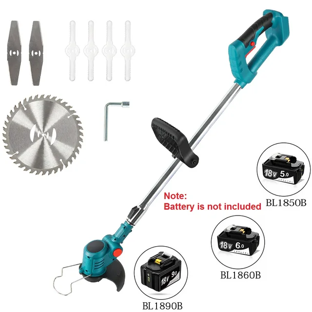 Electric Grass For Makita 18v Lawn Mower Cordless Brush Li-ion Auto Release String Cutter Household Garden Tools - Lawn Mower - AliExpress