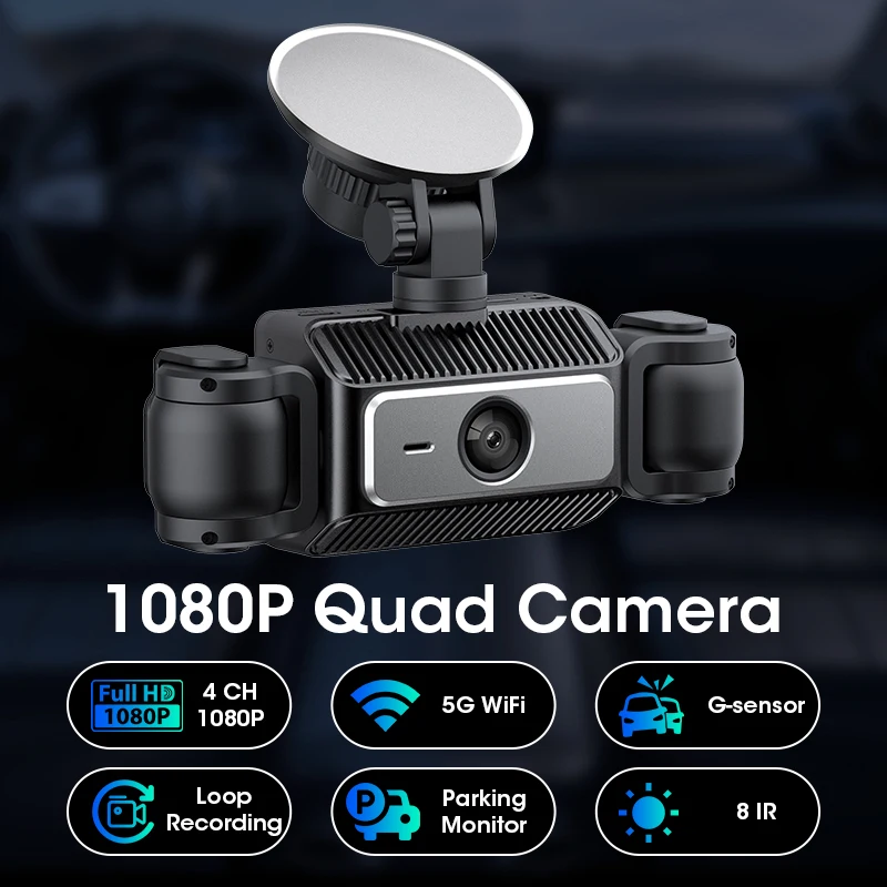 1080P UHD Car DVR Dash Cam Night Vision & Loop Recording WIFI Video Recorder Rear View Camera Support Vehicle Remote Control