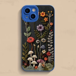 Elegant Embossed Floral Pattern Painted Phone Case - S23 Ultra (Klein blue DSM242)