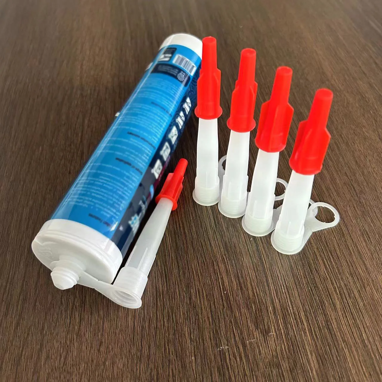 30PCS Spare Silicone Tube Nozzle Cap Re-sealable Mastic Cartridge Spare Red Nozzles Screw Cover For Silicone Caulking Pipes 5