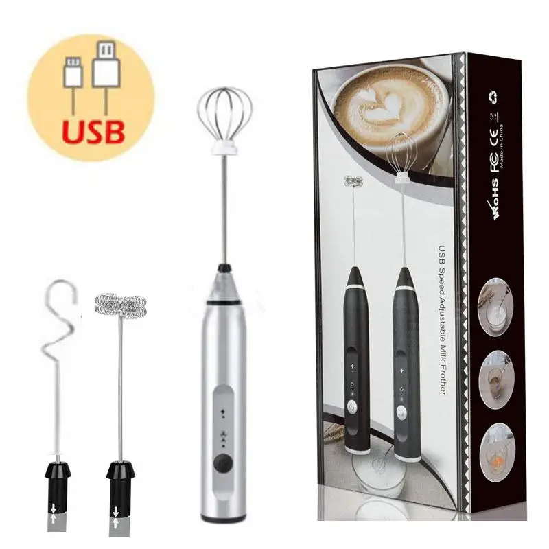 Wireless Milk Frothers Electric Handheld Blender With USB Electrical Mini Coffee Maker Whisk Mixer For Coffee Cappuccino Cream