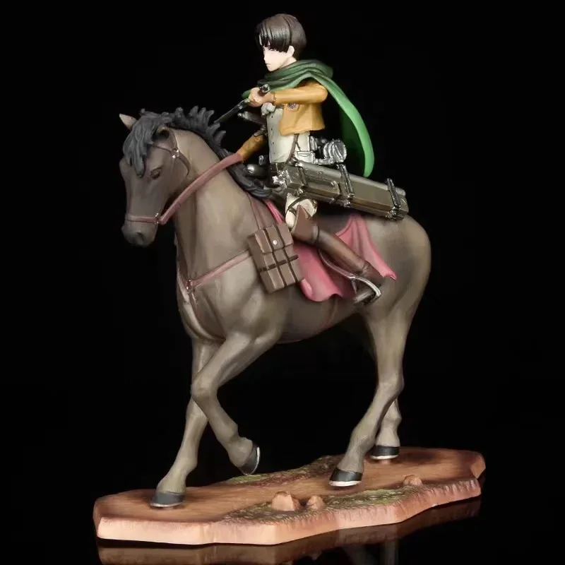

Anime Attack on Titan Horse Riding Levi Ackerman Eren Jaeger Commander Statue PVC Action Figure Collectible Model Toy Boxed