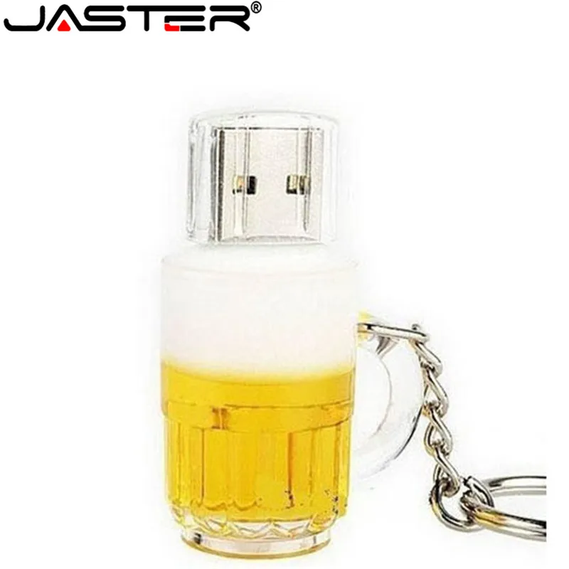 Jaster-usb Flash Drive com Vidro de Cerveja Caneca Modelo Especial Thumb Drive Memory Stick Usb 2.0 8gb 16gb 32gb 64gb - Imagem 2