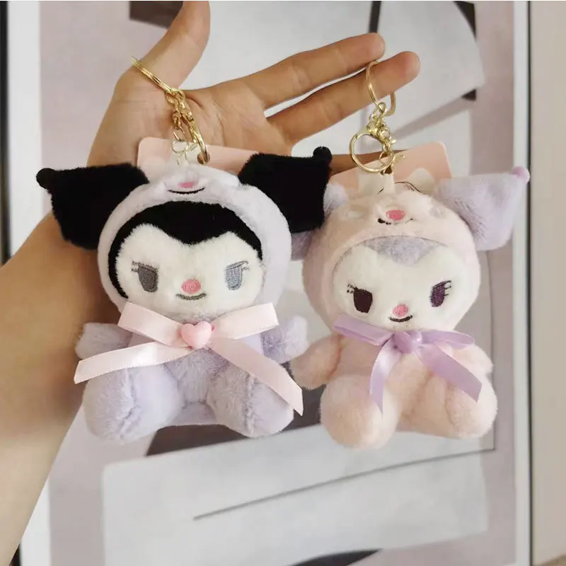 

15CM Sanrio Plush Toys Cute Kuromi My Melody Cinnamoroll Hello Kitty Soft Stuffed Doll Plushies Keychain Girls Gift