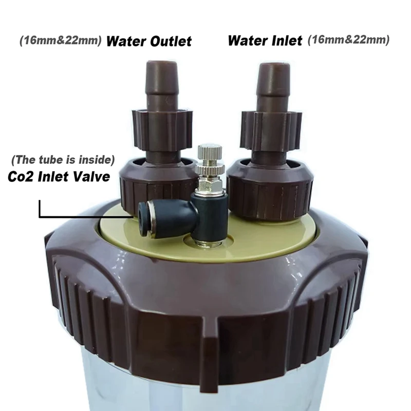 ABKW-Clear CO2 Atomizer External Turbo Super Diffuser Atomizer Fish Tank Aquarium Waterplant Fish Tank Landscape Aquatic 4