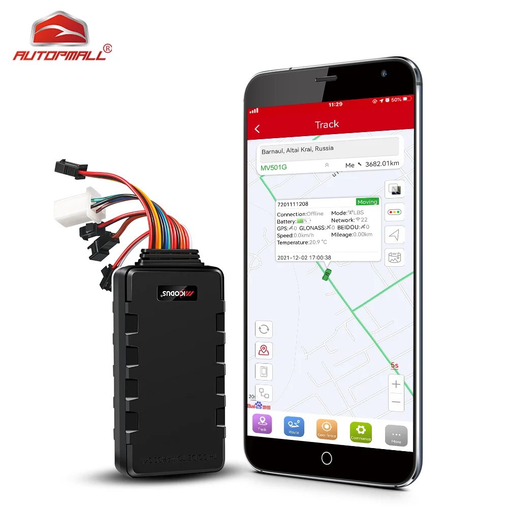 AUTOPMALL NEW 4G MV501G Car GPS Tracker 1000mAh Voice Monitor SOS