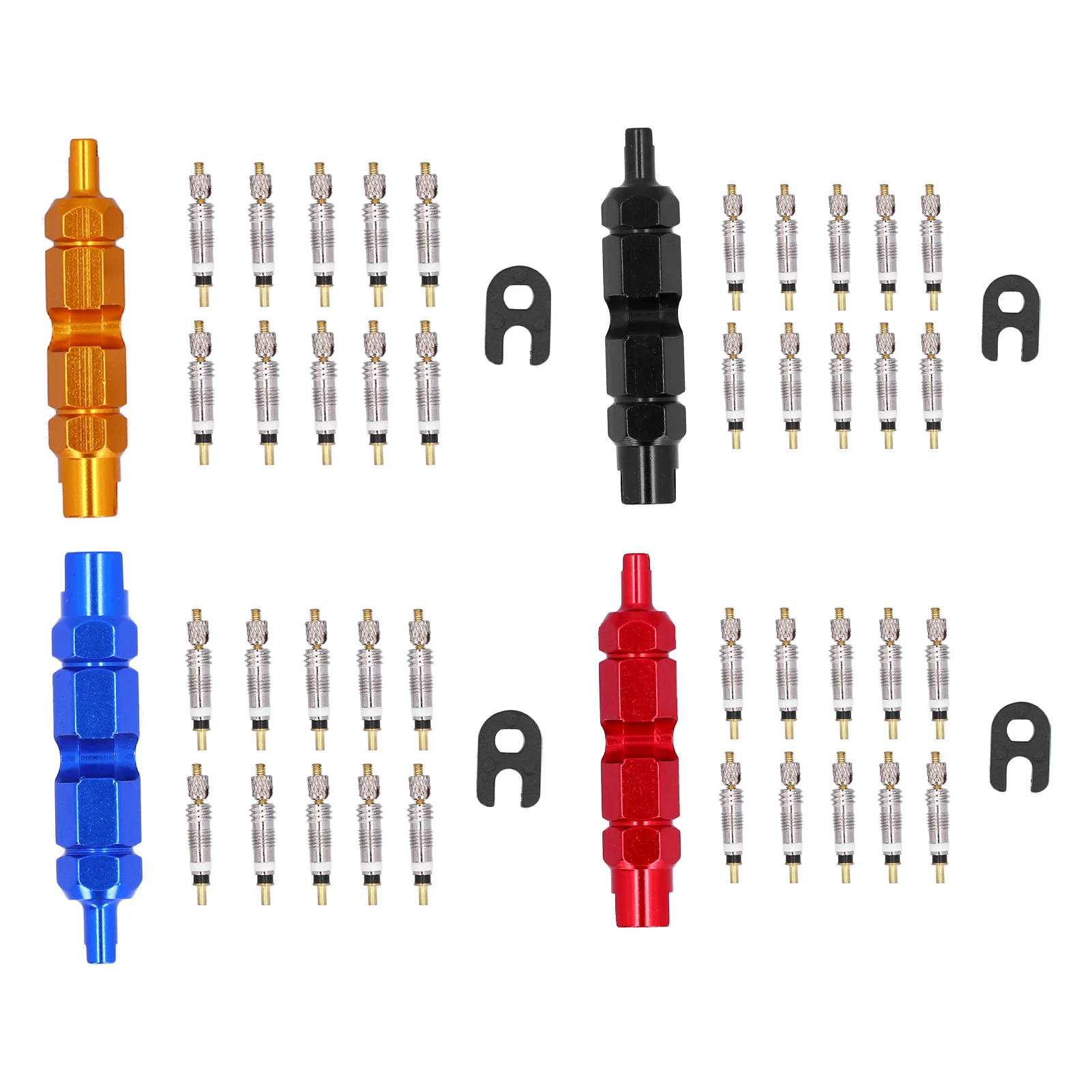 Bike Tire Valve Core Repair Tool Kit Valve Core Remover Tool Kit Brass