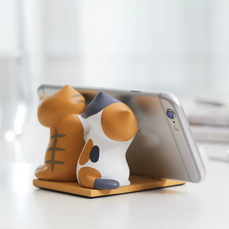 Support téléphone portable chat mignon à emboîter - Modèle d'Impression 3D Gratuit Support téléphone portable chat mignon à emboîter - Modèle d'Impression 3D Gratuit