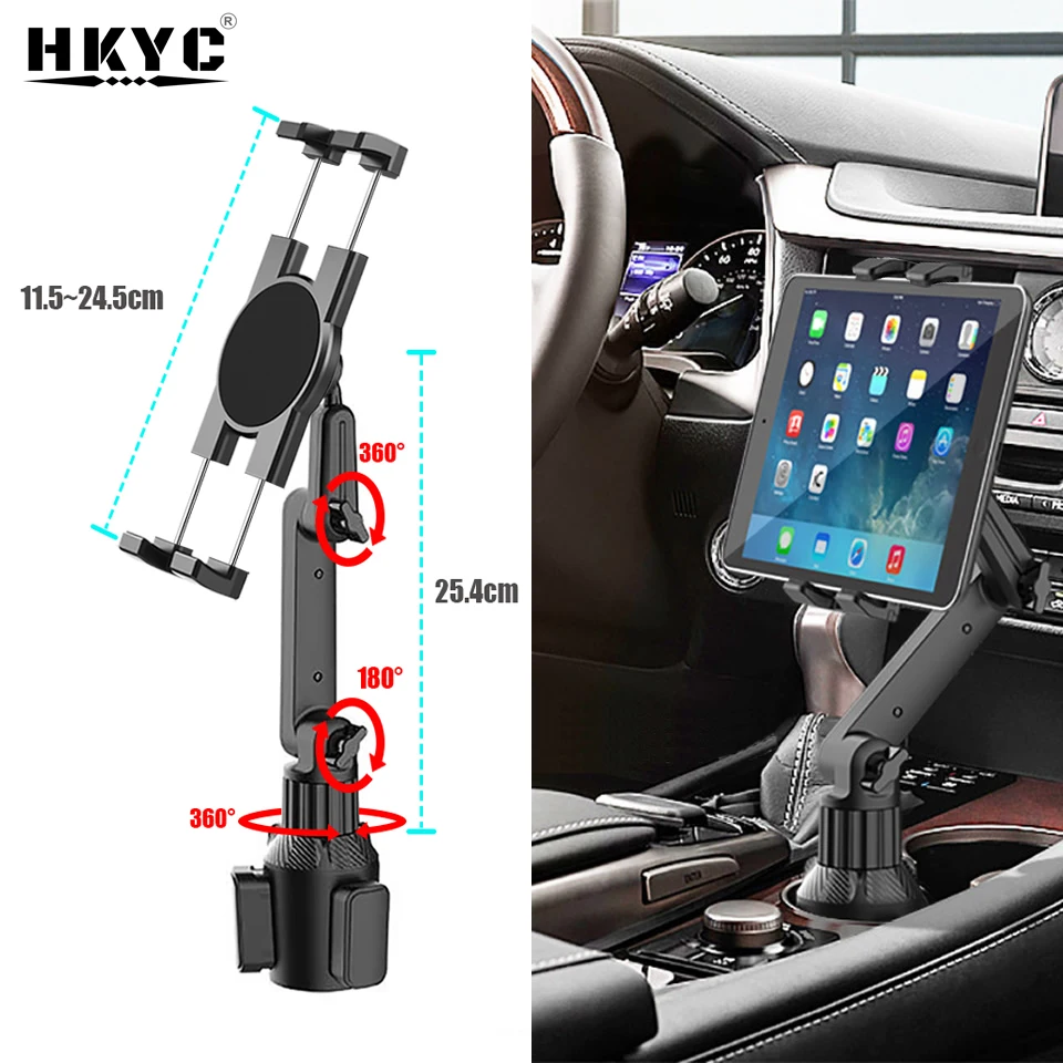 Hkyc-suporte Universal Car Cup Phone Mount Ângulo Ajustável Berço Tablet Mount pc Gps 416