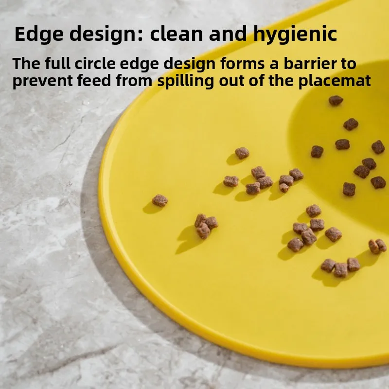 Tappetino per l'alimentazione dei gatti con design antiscivolo e impermeabile, compatibile con ciotole per gatti/cani, per famiglie con più animali domestici e proprietari di cani. - immagine 2