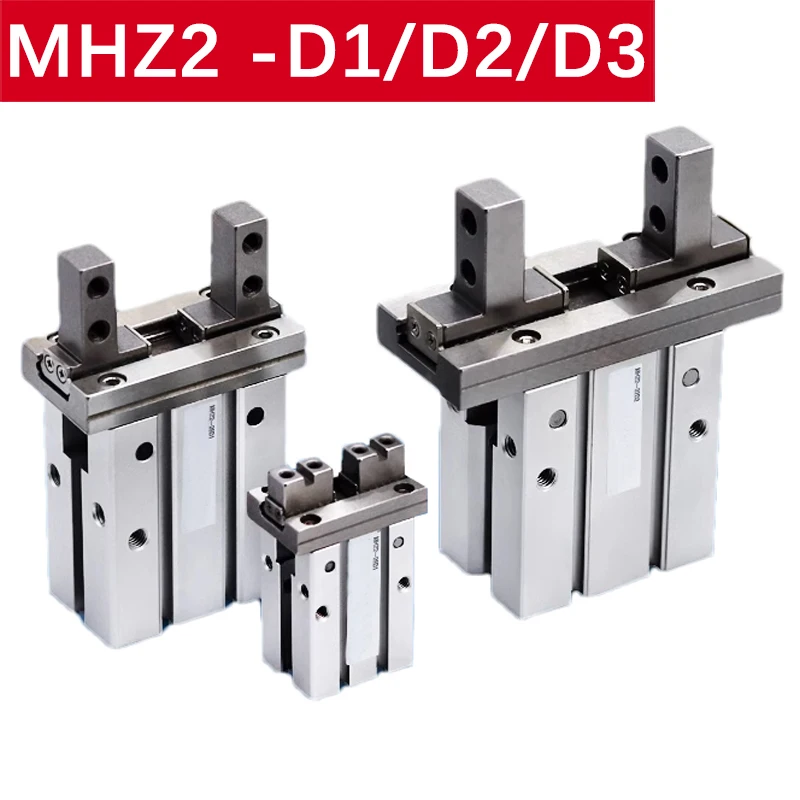 

MHZ2-10/16/25/32/40D1/D2/D3 Pneumatic Finger Cylinder Parallel Gripper Side Thread Aluminium Clamps