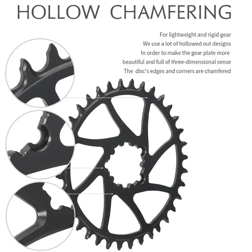 パスクエスト-ダイレクトマウントチェーンリング、楕円形、狭い、広い