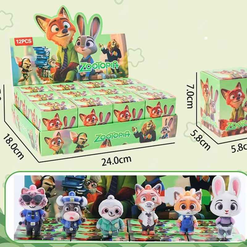 Regalo de Cumpleaños para Fanáticos Nuevo Set de 12~24 Piezas de Cajas Ciegas de Zootopia, Lindos Personajes de Dibujos Animado