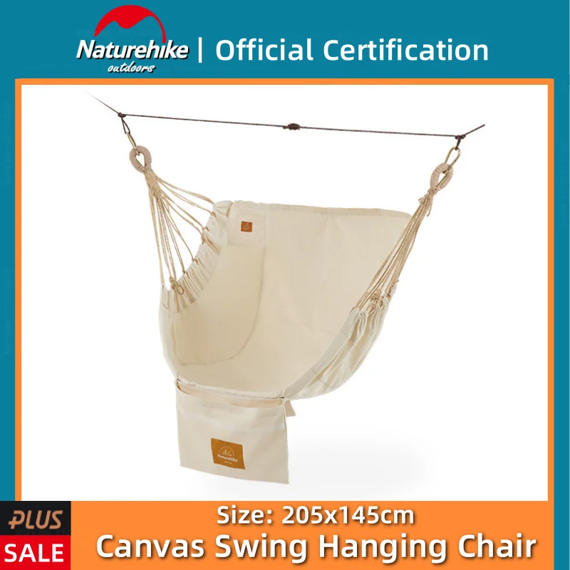 

Naturehike New Canvas Swing Chair Anti Rollover Anti Tear Outdoor Portable Camping Travel Leisure Sling Chair Load Bearing 150KG