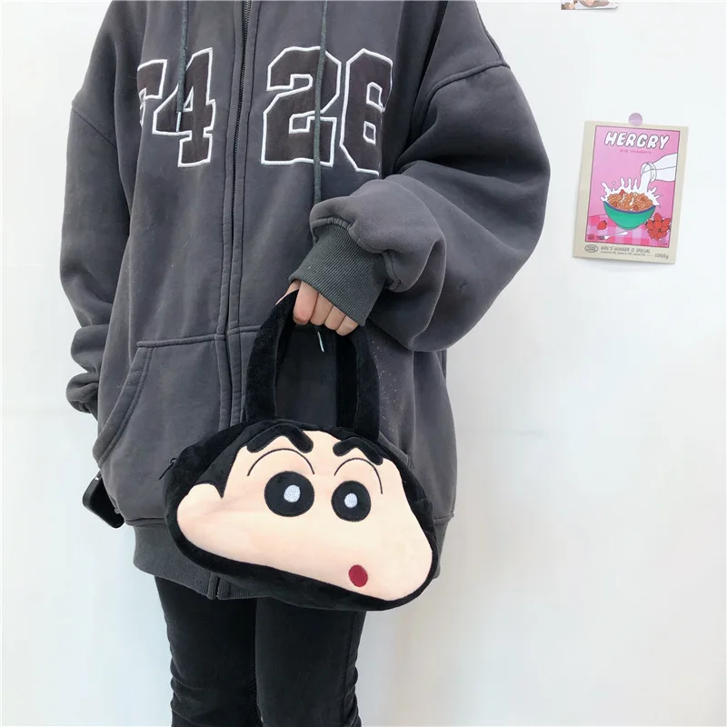 Crayon Shin-Chan Plush Shoulder Bags pouch handbag Bag tote zip