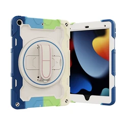 Swivel Handle Protective Case for iPad Pro11 2018-2022 (Rainbow Blue)
