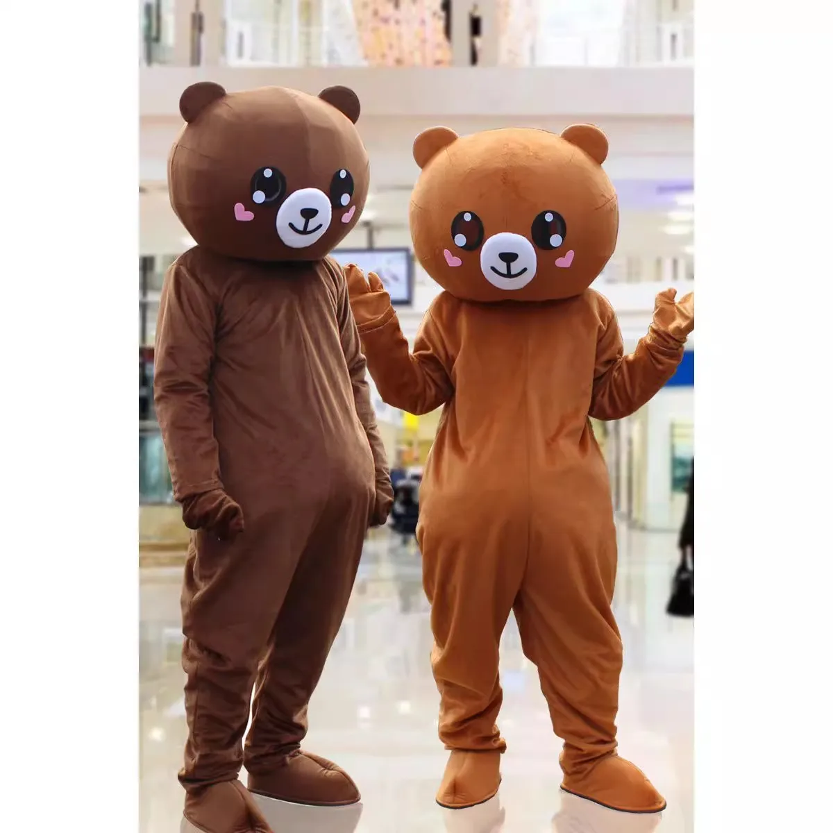Dark Brown Bear Mascot Costume Anime Teddy Bear Cosplay Cartoon Doll Adults Walking Clothes Carnivals Celebration Party Props pe