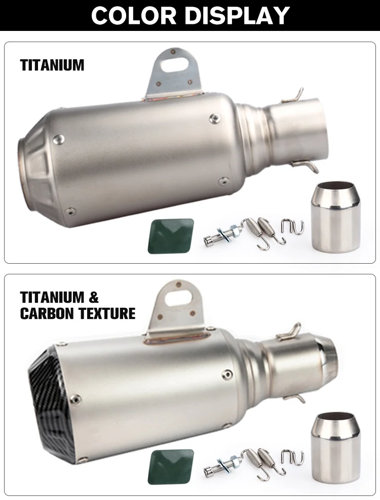 Universal Motorcycle Exhaust Tail Pipe 3651mm Slipon Muffler With