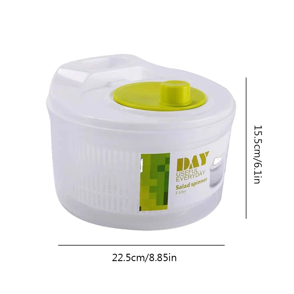 Large Salad Spinner with Quick Dry Design Veggie Dryer Set  Pump Spinner for Washing Cleaning & Drying Greens Vegetables