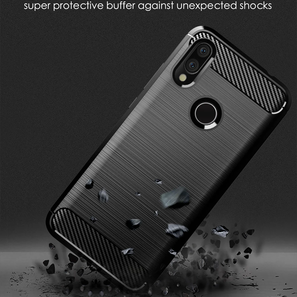 Premium Carbon Fiber Shockproof Phone Case - Soft Silicone Protective Back Cover