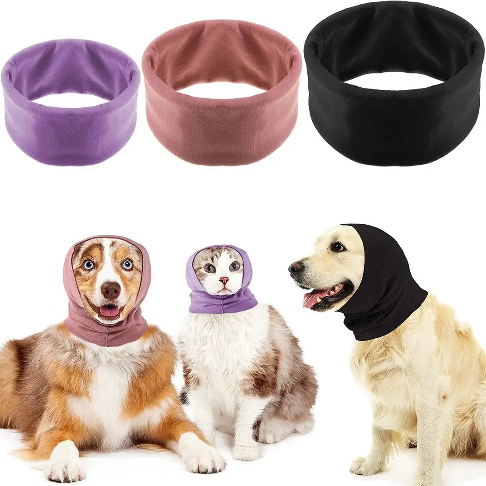 

Pet Dog Hat Snood Warmer Grooming Earmuffs Soft Elastic Noise Protective Calming Ear Covers For Anxiety Relief pet supplies