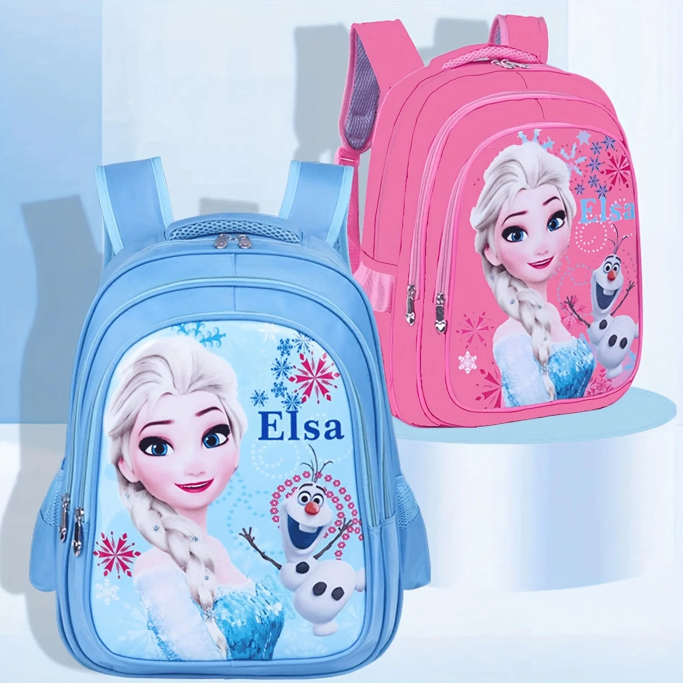 Elsa Princess Cartoon Pattern Stationery Storage Bag, File Archiving Product, Multi-Pocket Design for File Organization 1