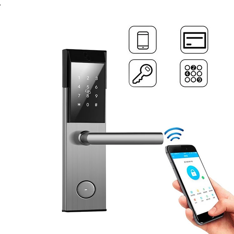 High Security Anti Theft Smart Lock Door Digital Intelligent Electronic WiFi TTLock Door Lock for home ttlock smart lock for sliding glass door swing gate rf wooden electronic door lock