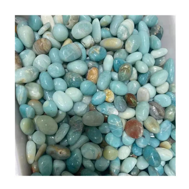 100g Natural Stone Blue Caribbean Calcite Gravel Crystal Quartz Tumbled Raw Gemstone Mineral Specimen Fish Tank Garden Decorati 2