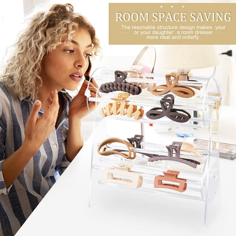 

1 шт., акриловый держатель-органайзер для волос, с поворотом на 360 градусов