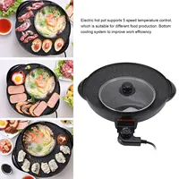 Pot Household Multi-function Electric Hot Pot Non-stick Electric Grill Rotisserie Rotisserie Pan Frying Shabu Electric Pot 2