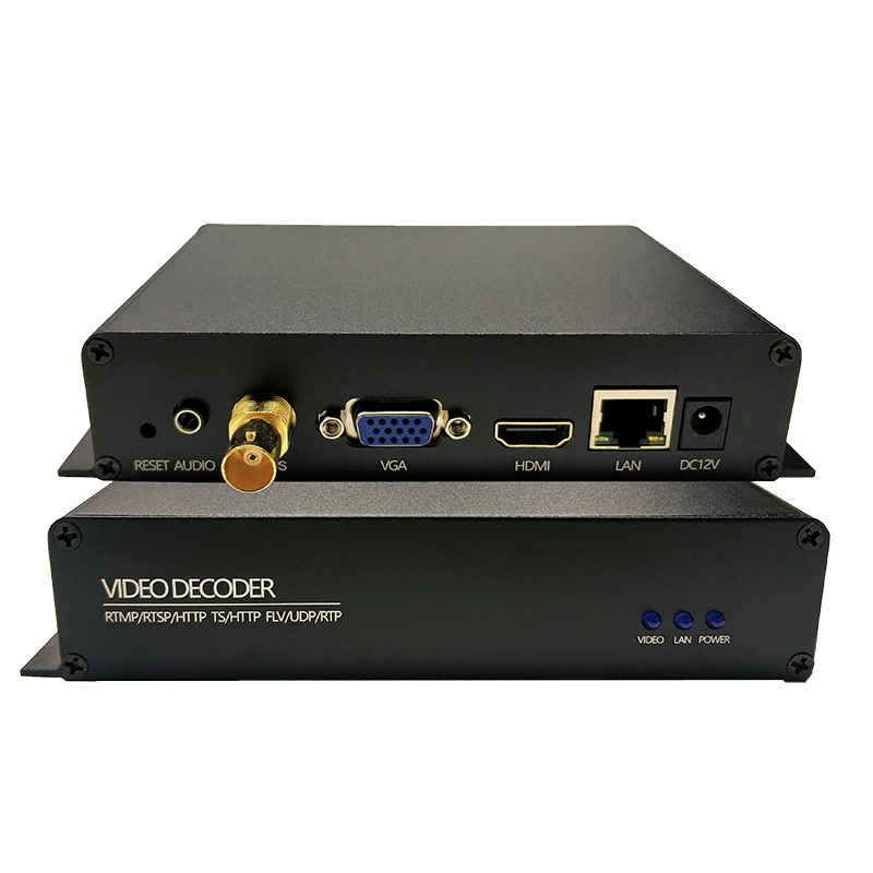 

H265 H.264 HD-M I AV Streaming Decoder IP to VGA Converter For Point to Piont Server System