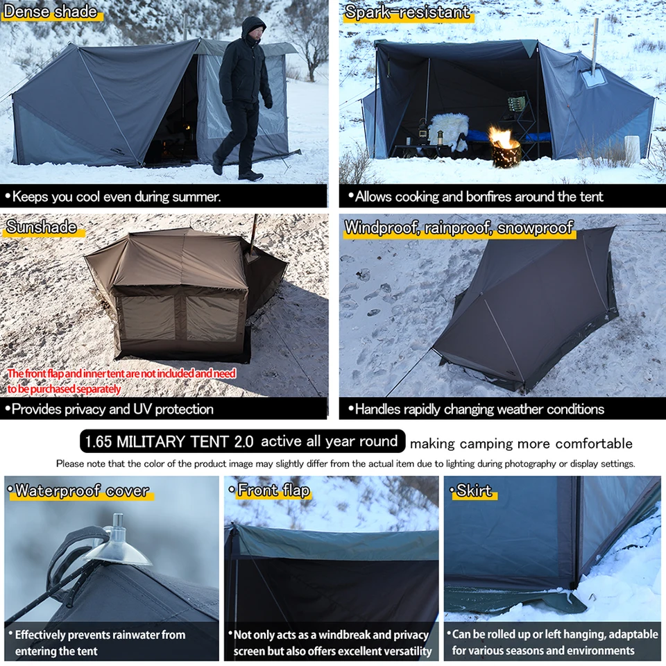 Soomloom 1.65 Military Camping Tent 2.0, Spacious with