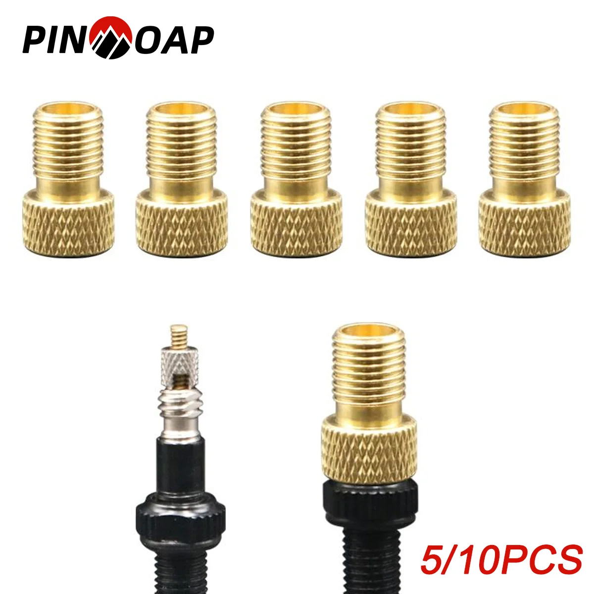 Bicycle French Valve Adapter Brass Bicycle Presta To Schrader Bike Valve Converter Adapter Pump Connector Accessories 5/10PCS bicycle valve adapter bicycle valve accessories
