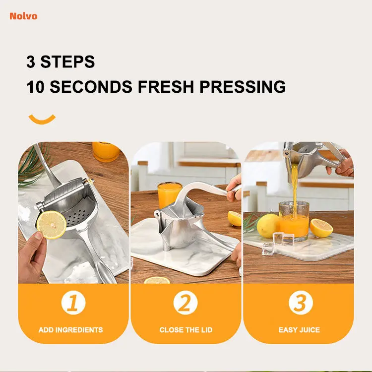 Manual Juice Squeezer Mini Household Hand Pressure Juicer Aluminum Alloy Juicers Hand Orange Squeezer Manual Fruit  Juicer