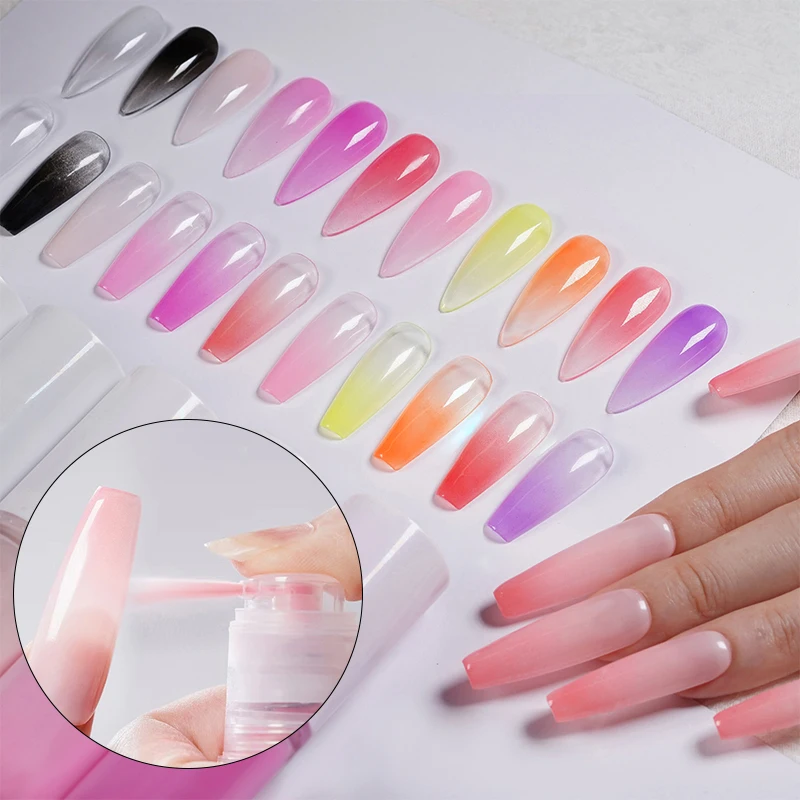 Milky White Jelly Ombre Gradation Nail Powder 10g nail powder nail pigment nail decoration nail decorations ombre spray powder