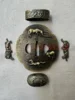 A Set Alloy Parts Tsuba Handguard Guard Fuchi Kashira Menuki For Real Japanese Japan Samurai Katana Sword Fittings New Very Good 6