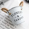 1Pc Retro Iron Creative Letters Decorative Flower Bucket Corrosion Resistant Metal Grass for Artificial Plants 3