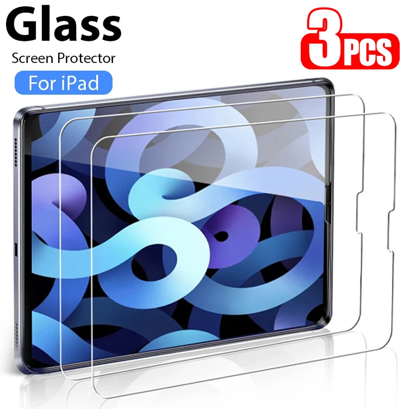 3 uds vidrio templado para Ipad 10th Gen Air 5 4 10,9 Pro 11 12,9 2022 Protector de pantalla para Ipad Mini 6 5 4 3 Air 1 2 9