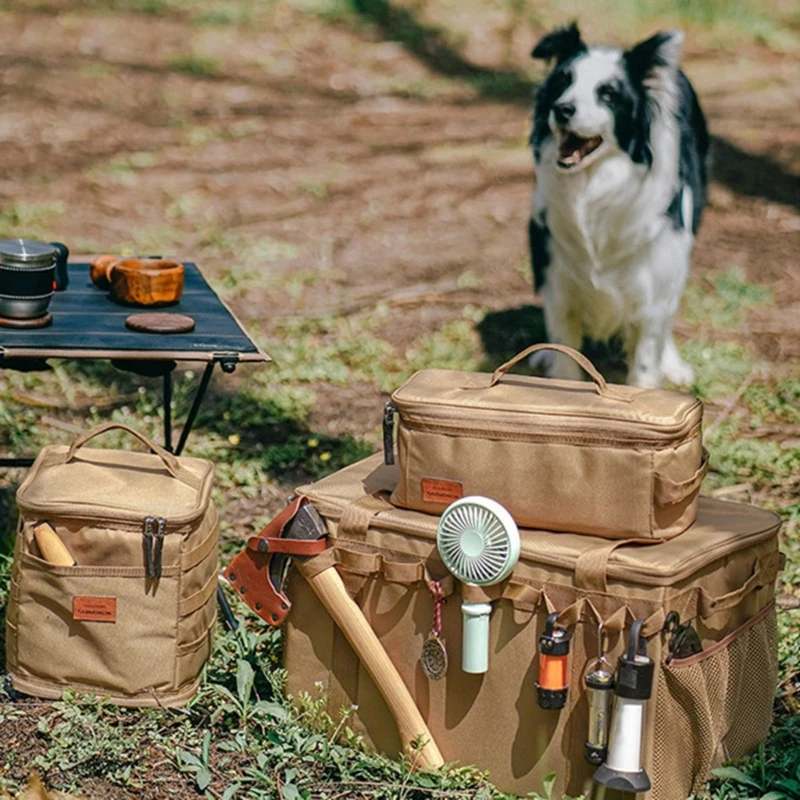 Cooking Utensil Organizers Bag Pouches Camping Travel Storage Bag Picnic Hiking Outdoor Camping Utensil Set Cooker Storage