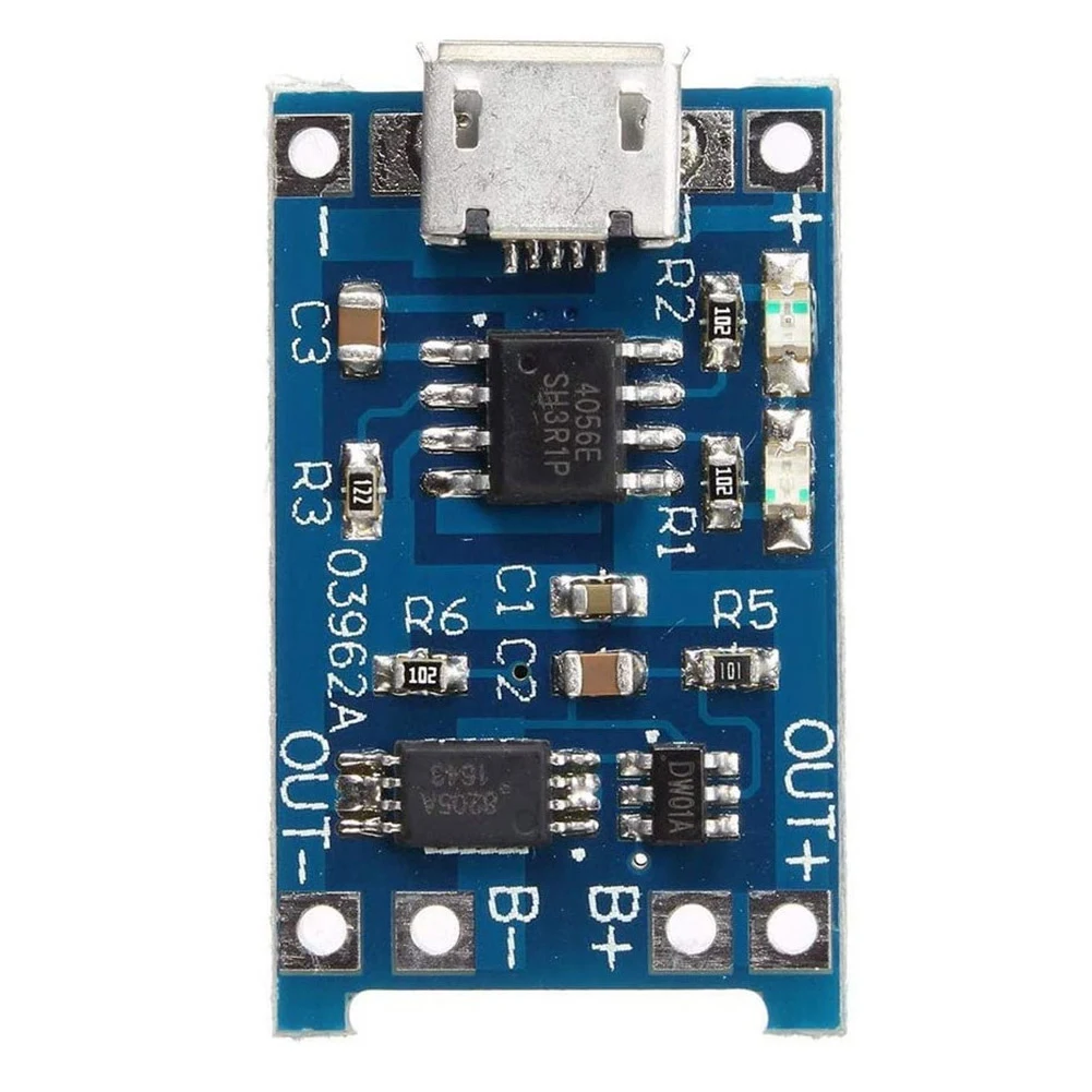 10Pcs 5V 1A 18650 Lithium Battery Charging Board TP4056 Lithium Battery Charging Board -USB Charge Module