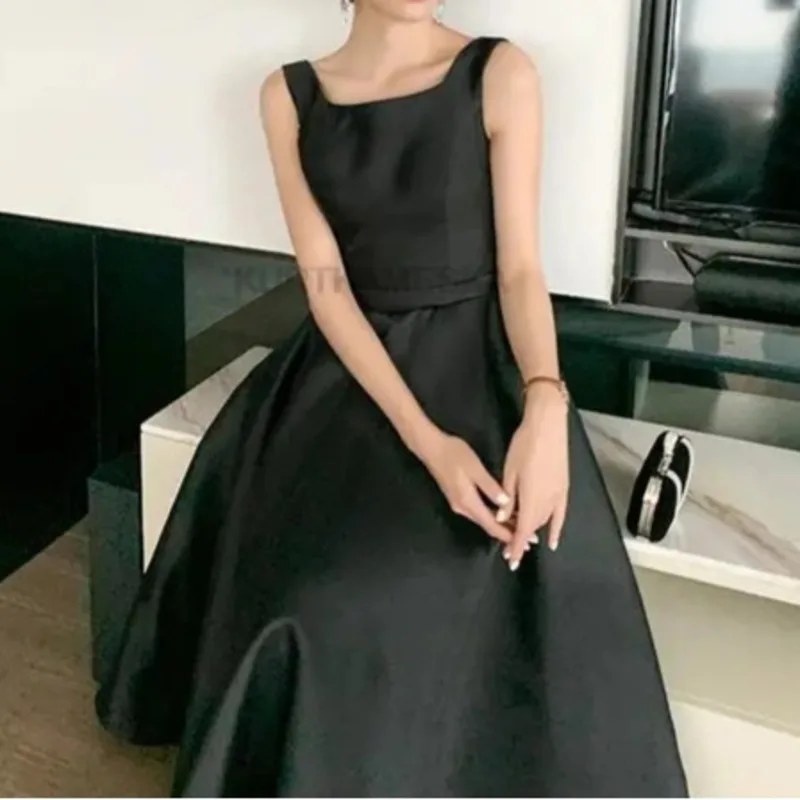 Summer Dress Sexy Open Back Big Bow Evening Ball Dress Elegant Black Birthday Ball Dress Formal Adult Dress Womens Dresses Traf
